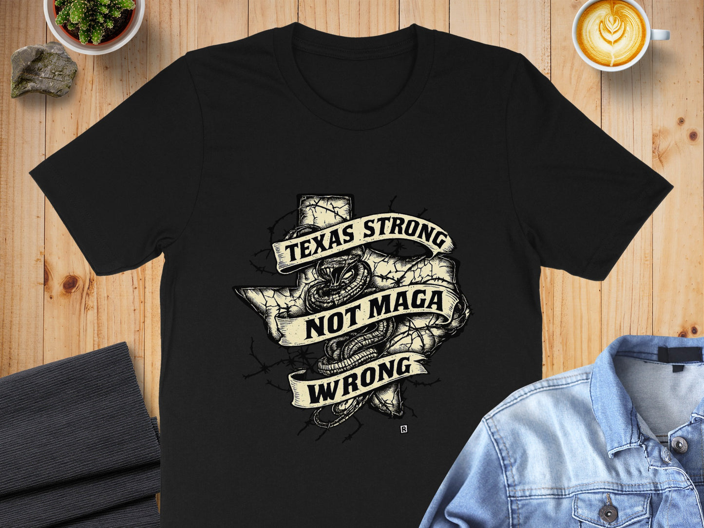 Texas Strong Not Maga Wrong Graphic T-shirt Product