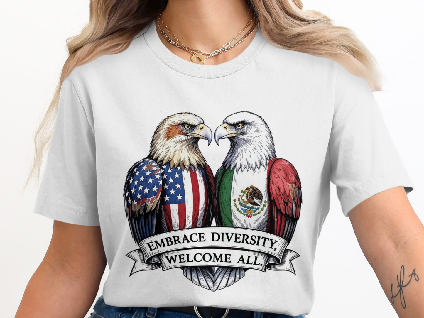 Embrace Diversity Welcome All Graphic Tee product