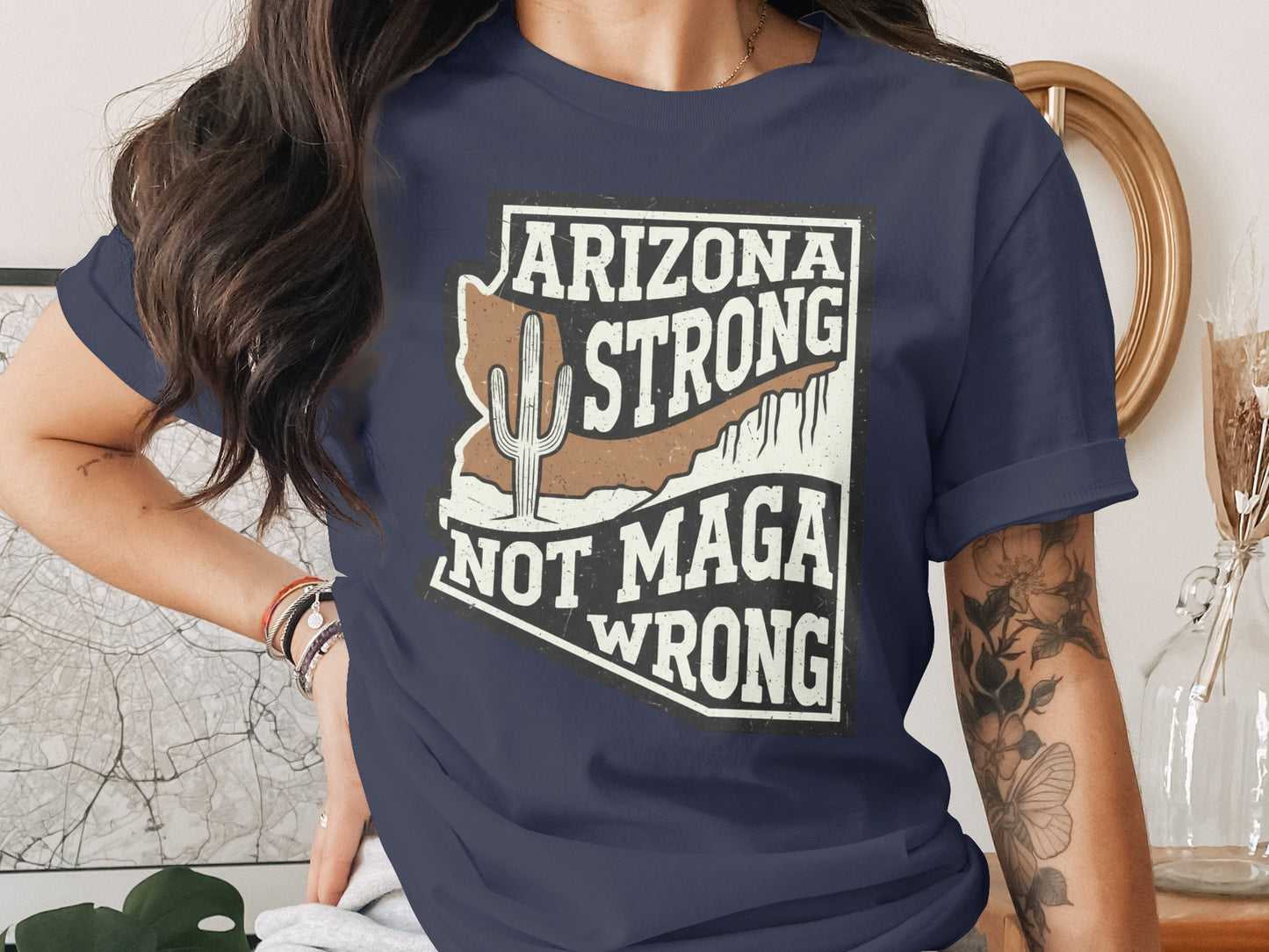 Arizona Strong Not Maga Wrong Graphic T-Shirt product type