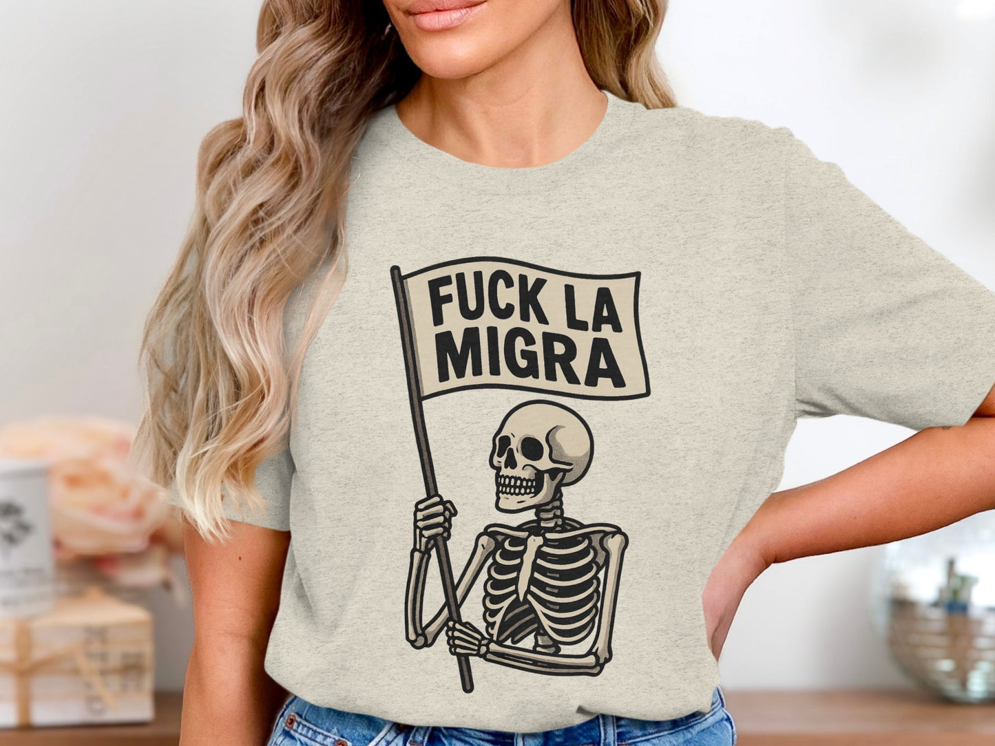 Fuck La Migra Skeleton T-Shirt product type