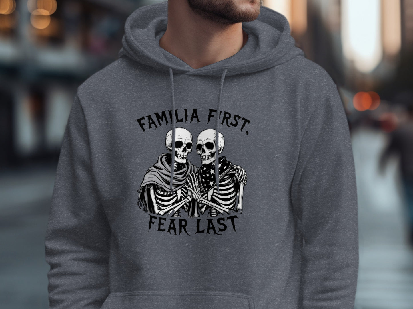 Familia First Fear Last Skeleton Hoodie product type