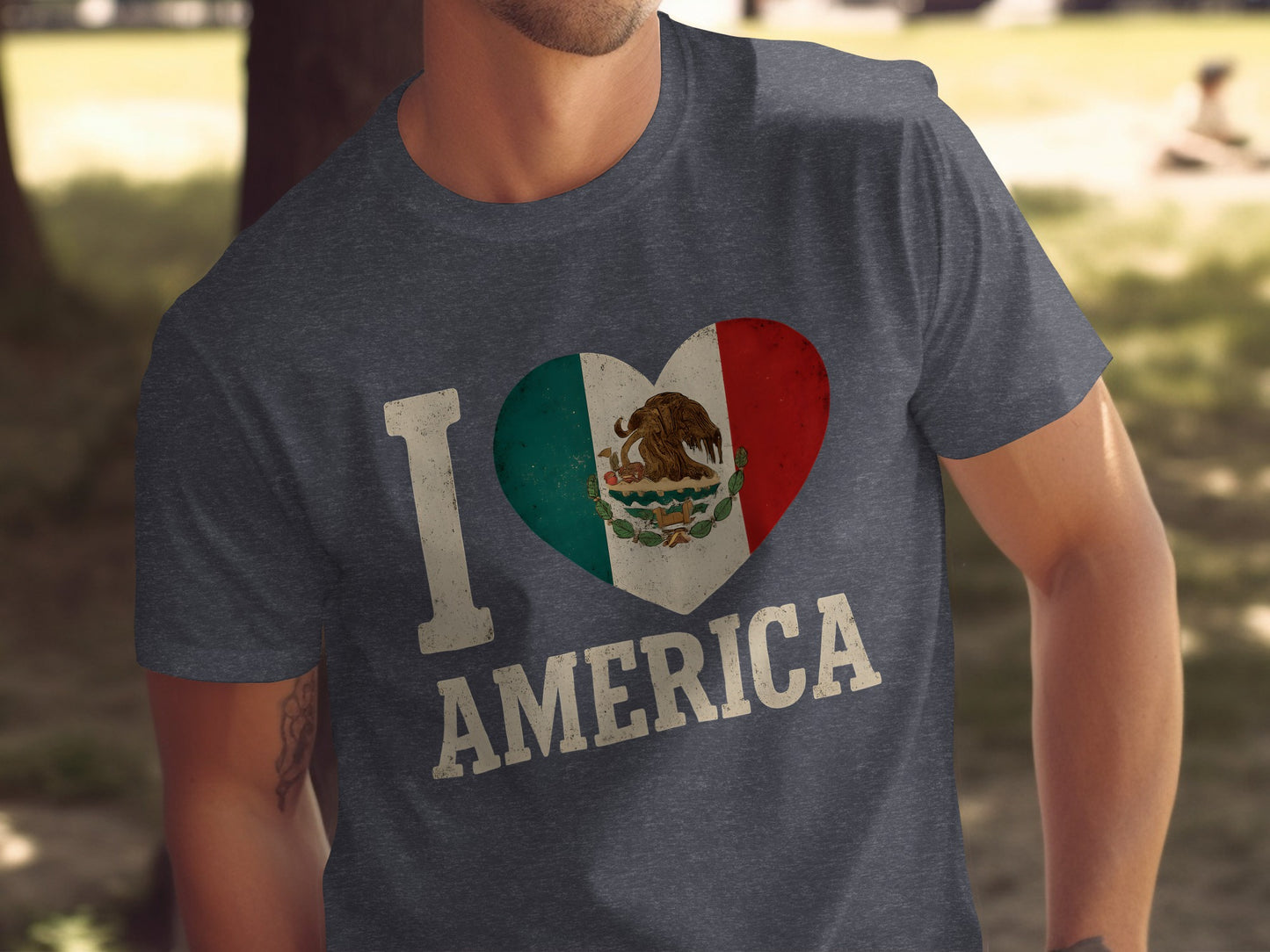 I Love America Heart Flag Graphic Tshirt product