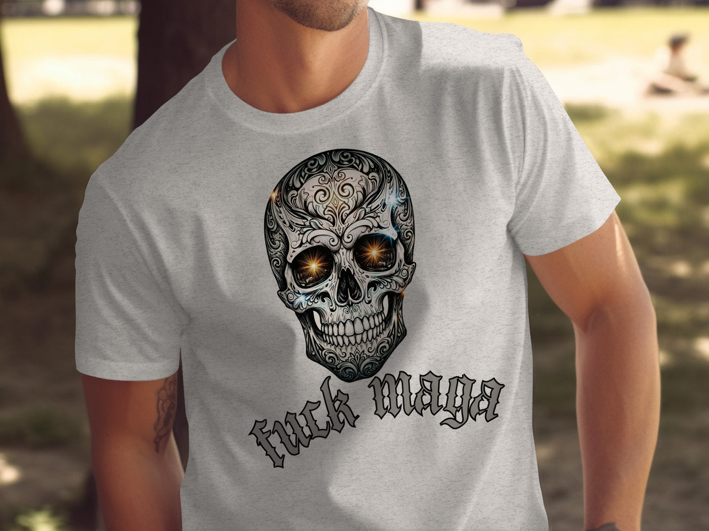 Skull Design Graphic Fuck Maga T-Shirt product type