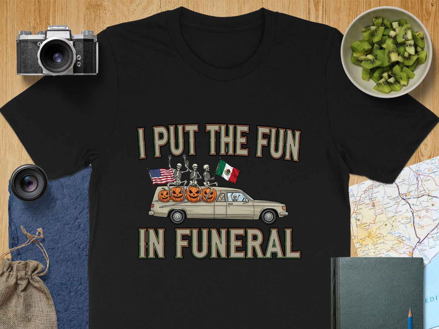 Festive Halloween Themed Fun in Funeral T-shirt product