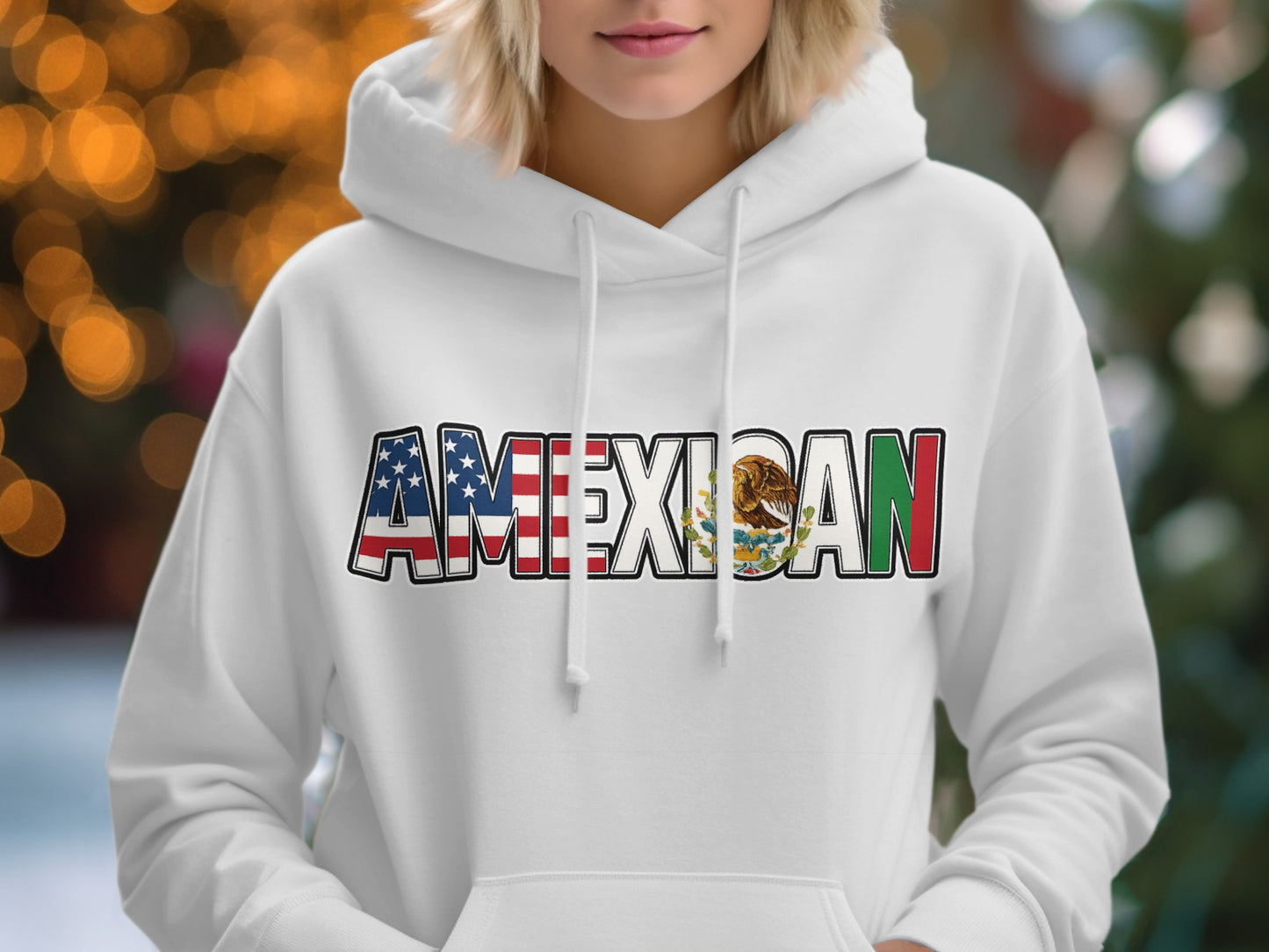 AMEXICAN Flag Design Printed Hooded Sweatshirt product