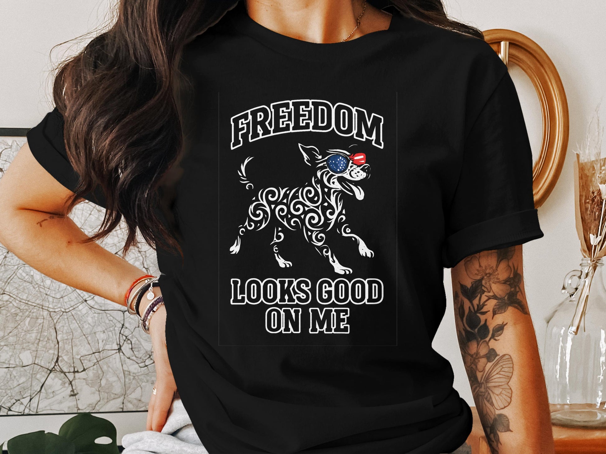 Freedom Looks Good On Me Stylish Graphic Shirt product