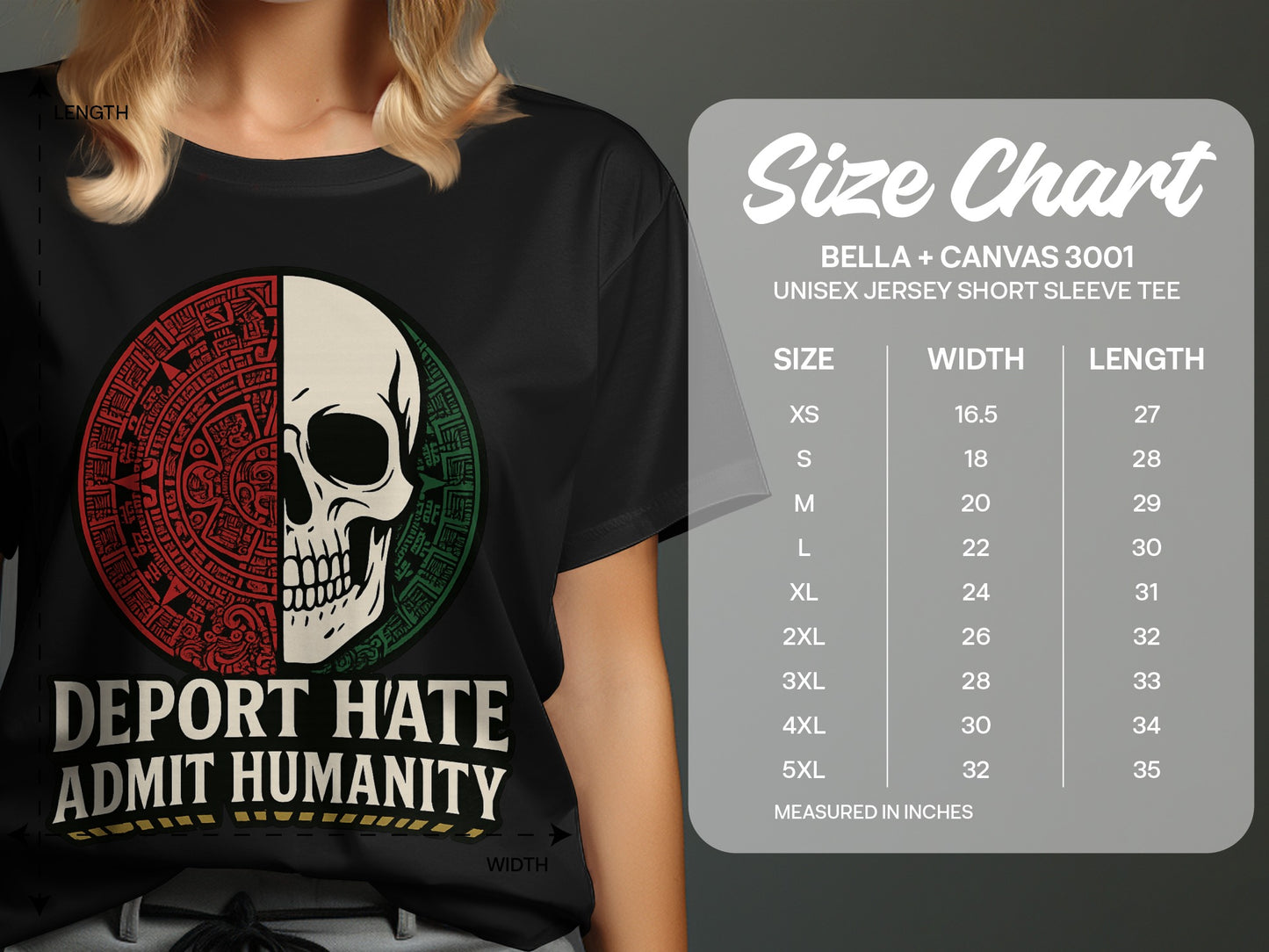 Skull Design Deport Hate Admit Humanity Shirt product