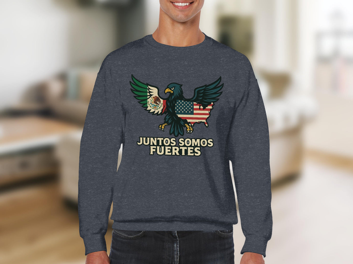 Juntos Somos Fuertes Eagle Graphic Design Sweatshirt product