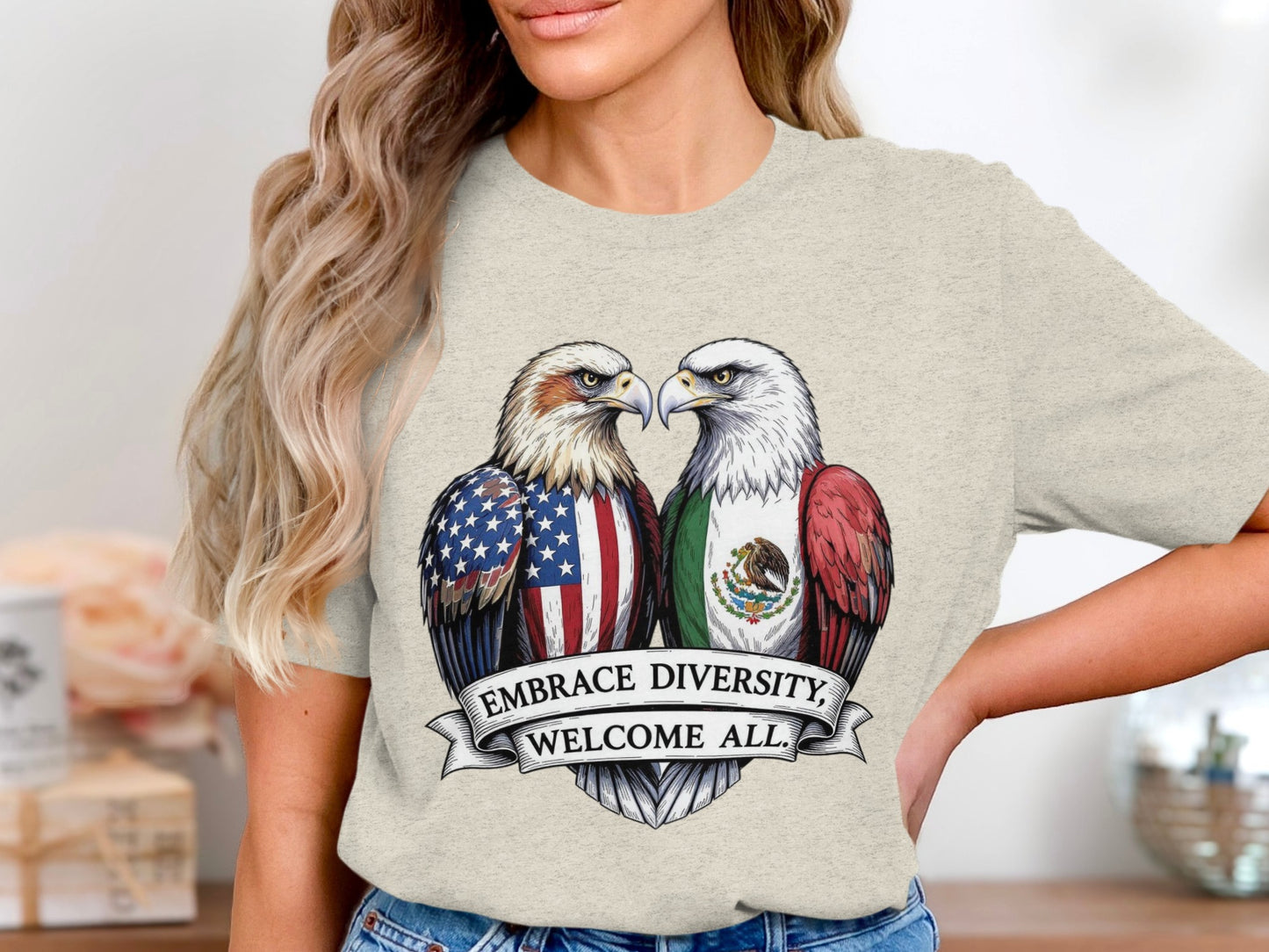 Embrace Diversity Welcome All Printed T-shirt product type