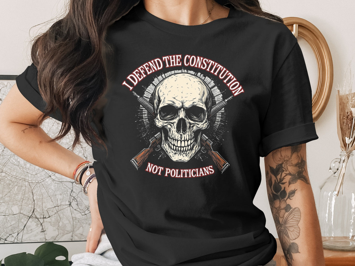 Defend the Constitution Skull Graphic Tee