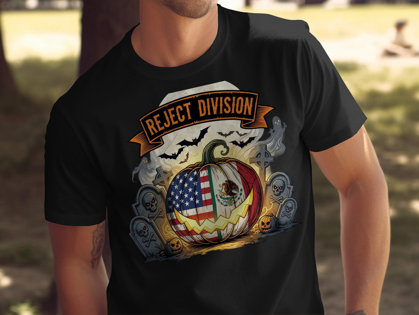 Reject Division Halloween American Pumpkin T-shirt