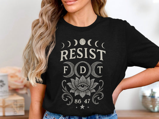 Resist FDT T-Shirt with Lotus Eye Design product type
