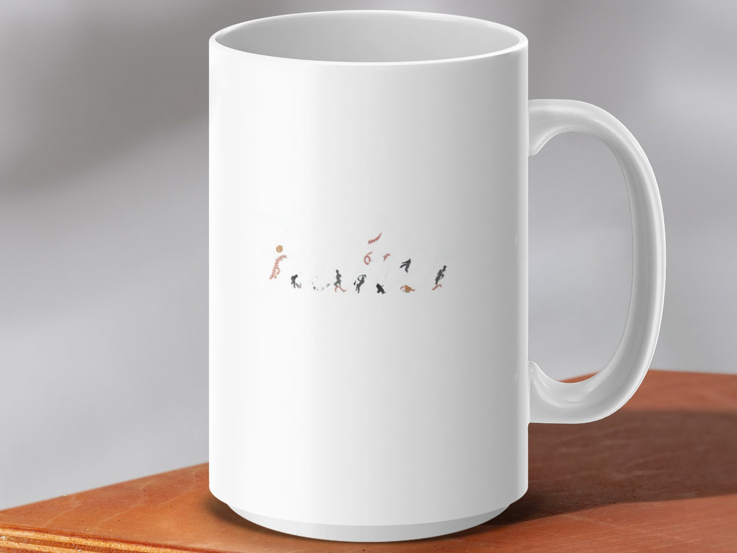 Minimalist Human Silhouettes Design White Mug product type