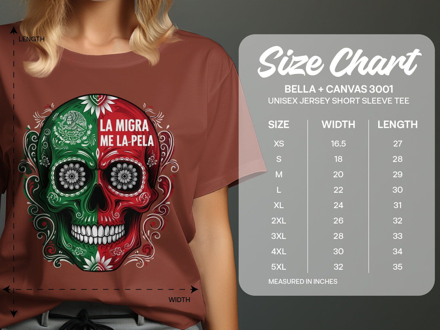 La Migra Me La Pela Skull Short Sleeve Tee product