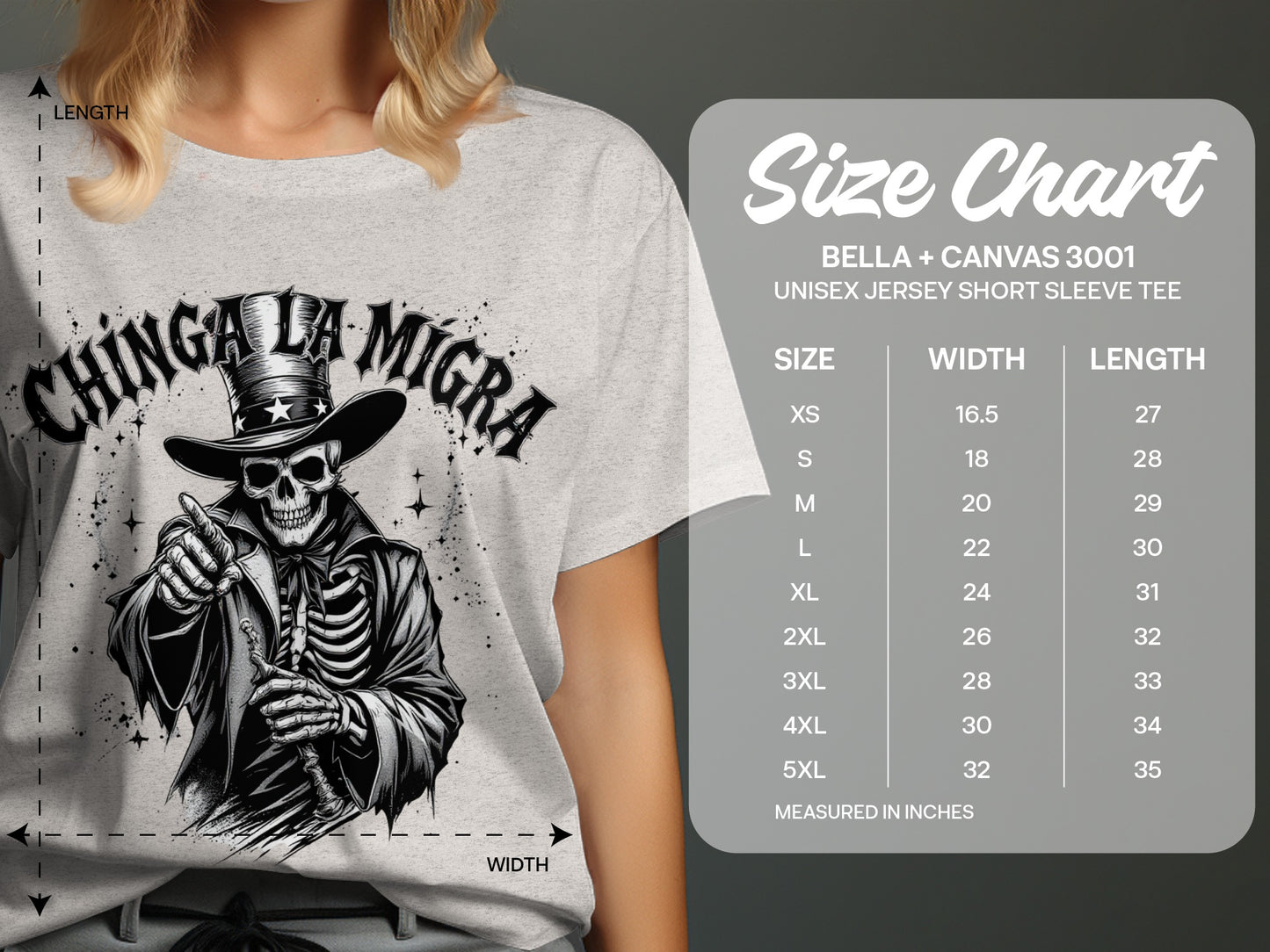 Chinga La Migra Skeleton Unisex Jersey product type