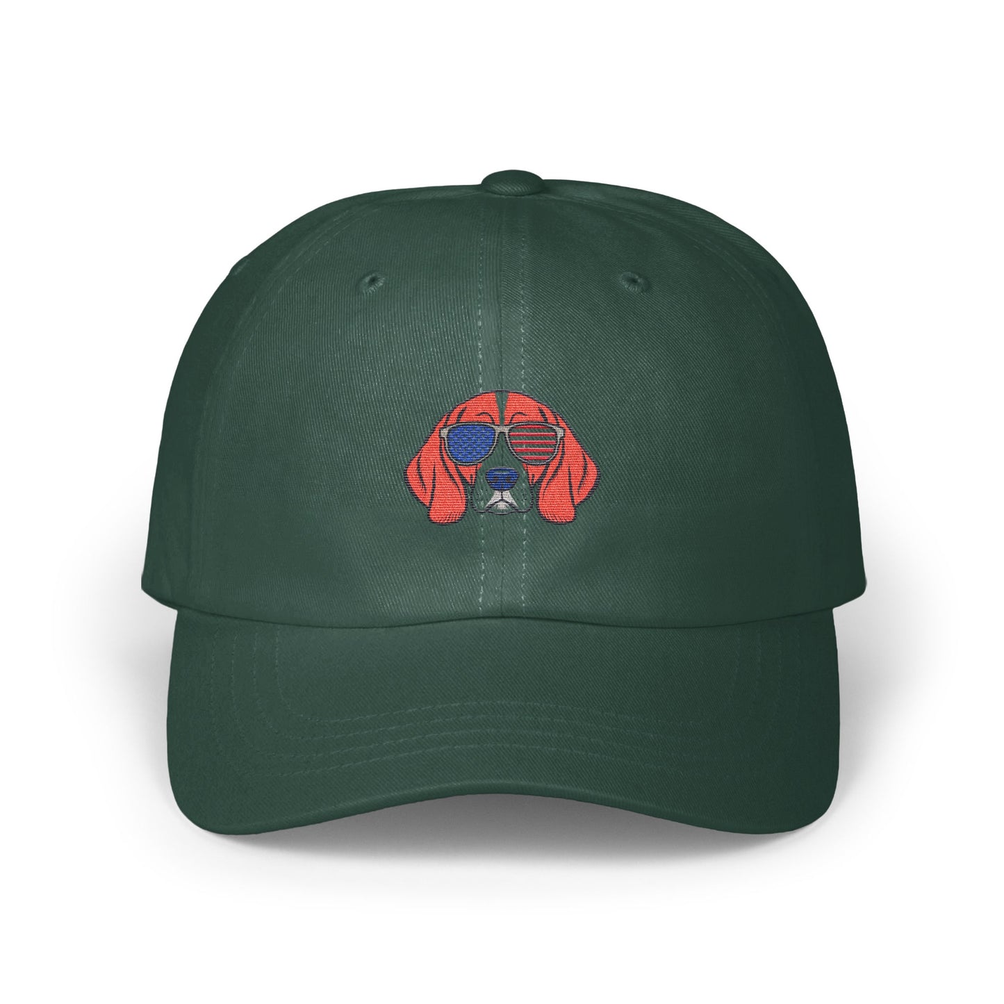 Cool Dog Wearing Sunglasses Green Fashion Cap product