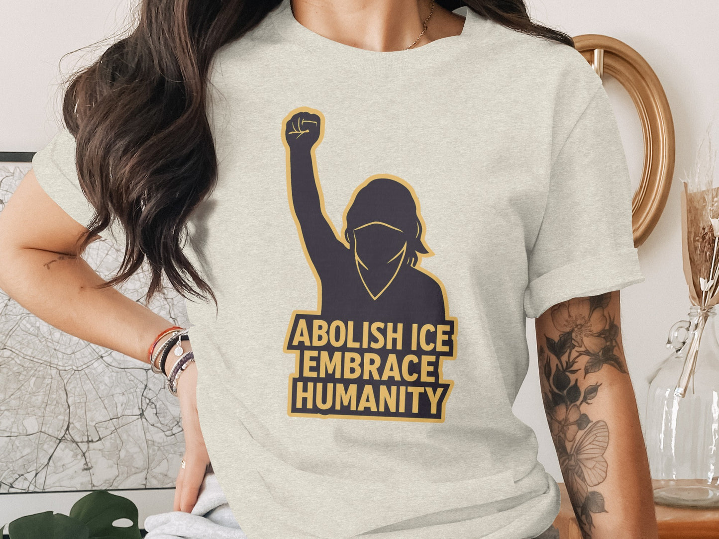 Abolish ICE Embrace Humanity Graphic T-shirt product type