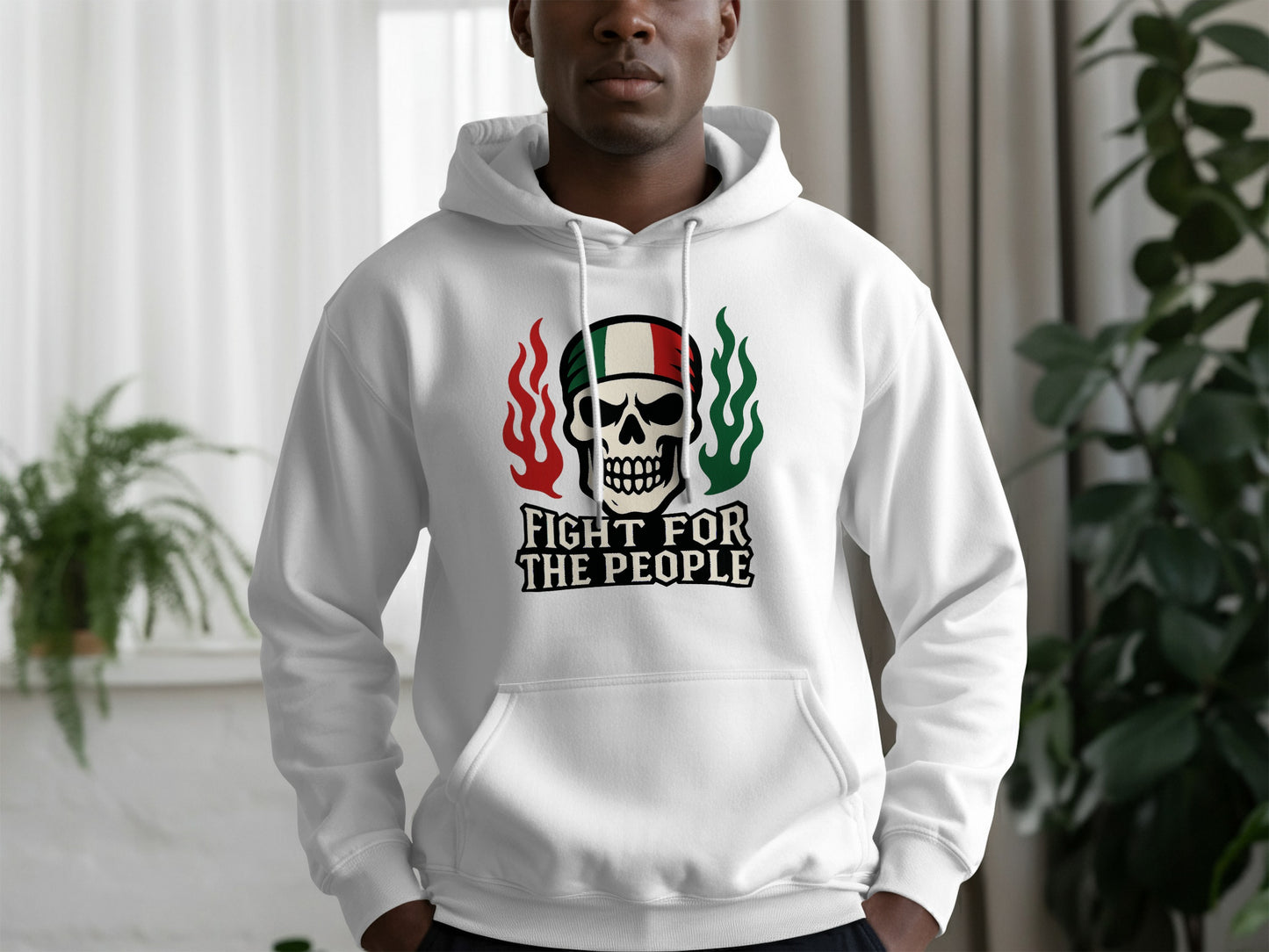 Fight For The People Skull Design Hoodie product