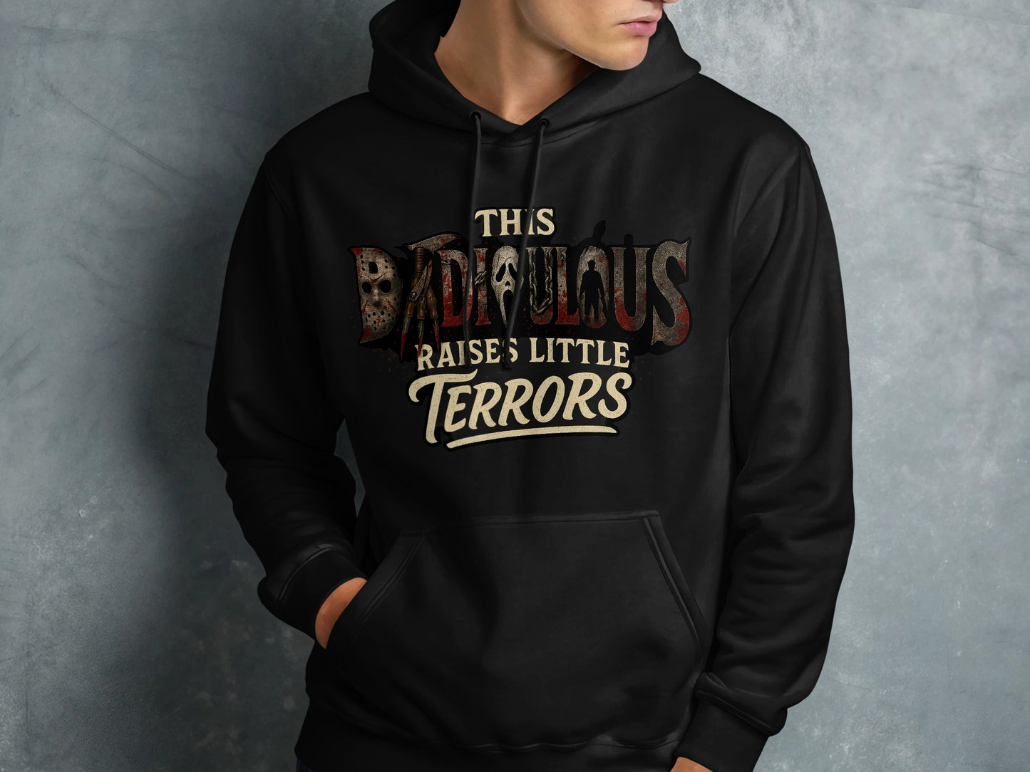 This Dad Raises Little Terrors Hoodie product
