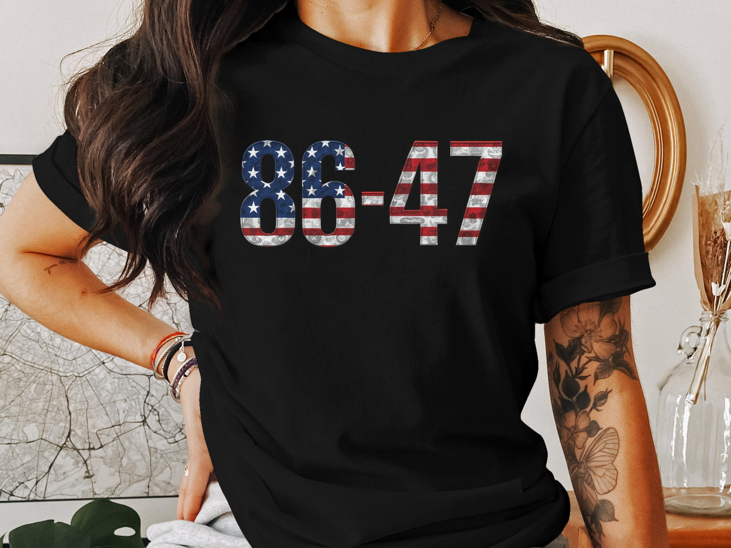 American Flag 86-47 Print Casual Wear T-shirt Product
