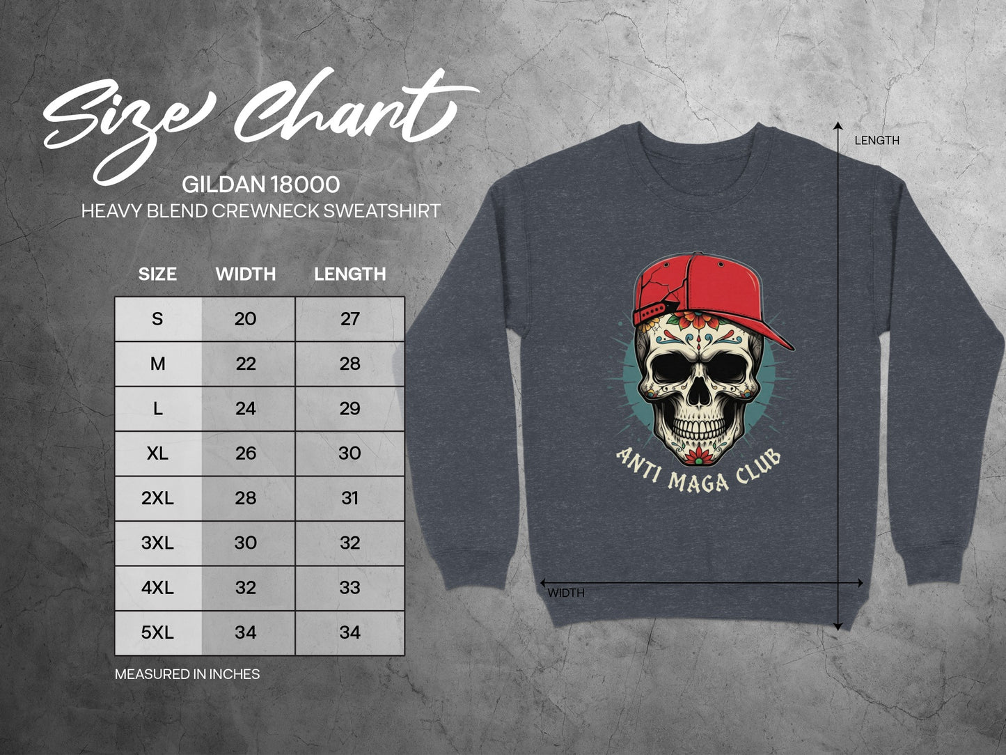 Anti Maga Club Skull Graphic Sweatshirt product