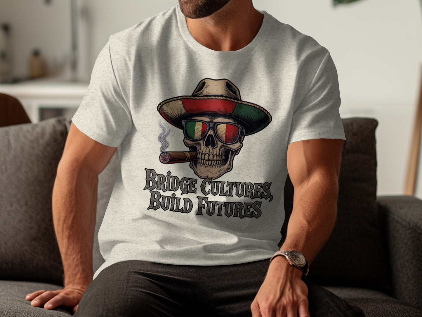 Bridge Cultures Build Futures Skull Graphic product type