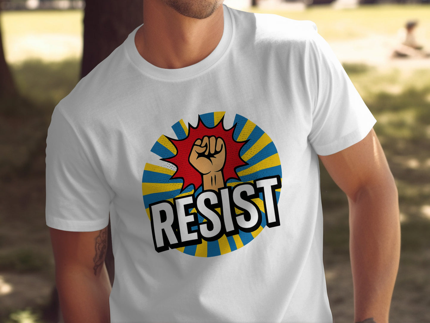 Resist Bold Design Men's T-shirt Empowering Statement product type