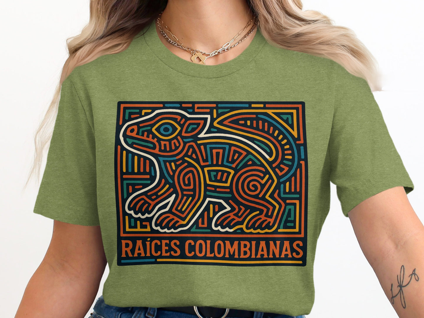 Raices Colombianas Graphic Tee Vibrant Design product