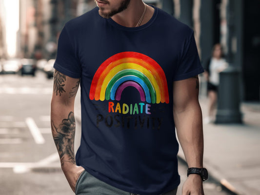 Radiate Positivity Rainbow Graphic T-shirt product type