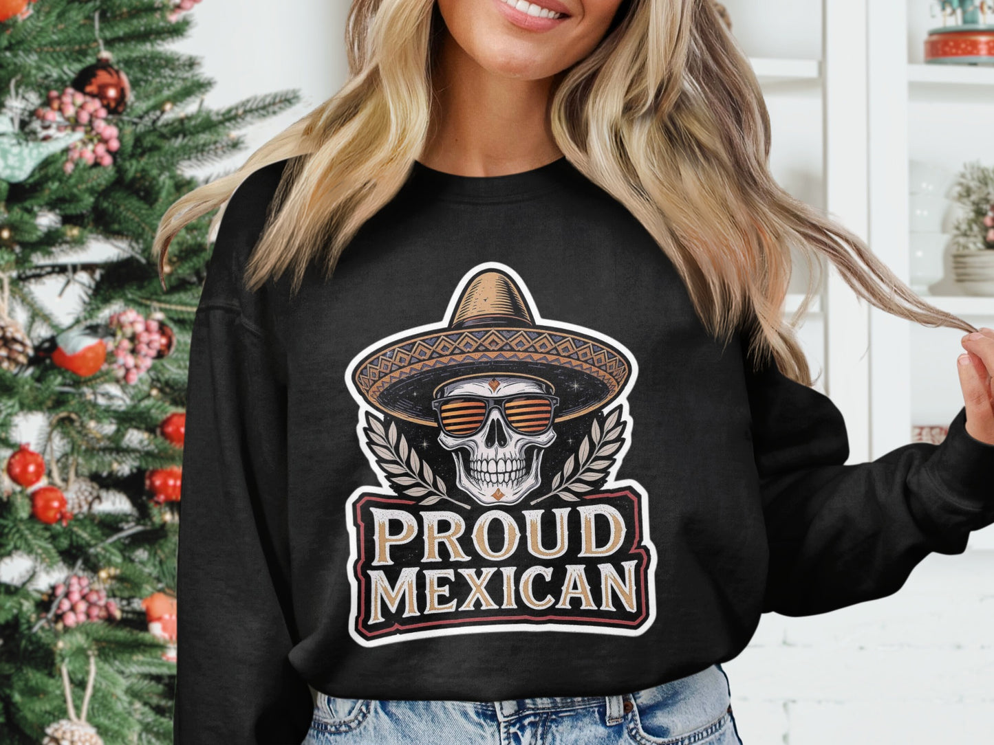 Proud Mexican Skull with Sombrero Graphic product