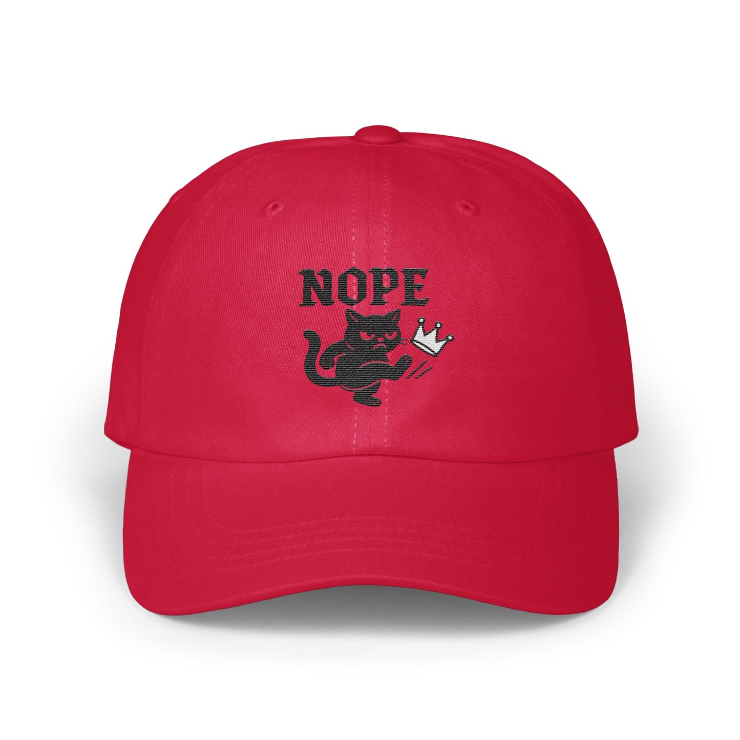 Funny Nope Cat with Crown Graphic Cap product