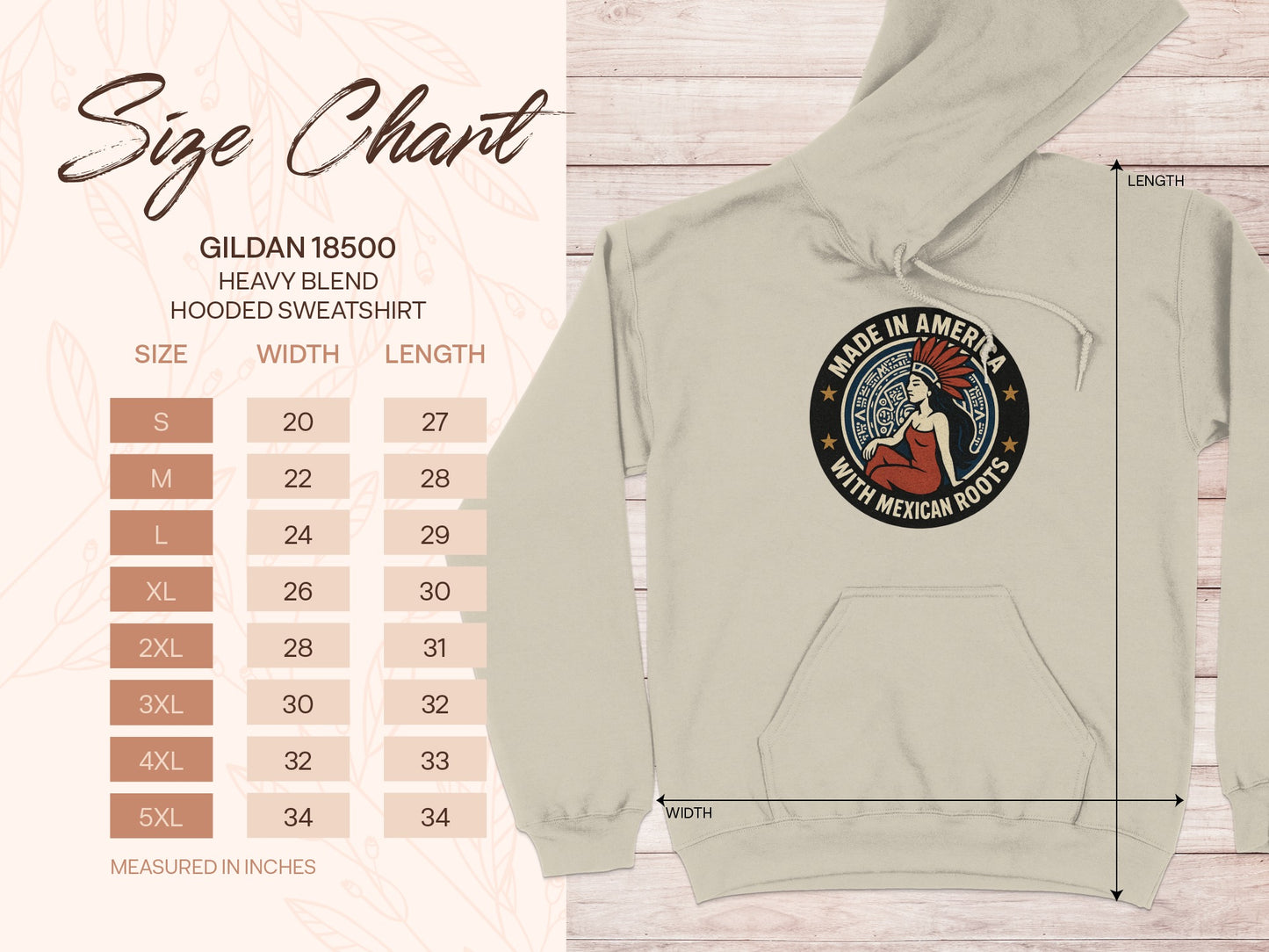 Made in America with Mexican Roots Hooded Sweatshirt product