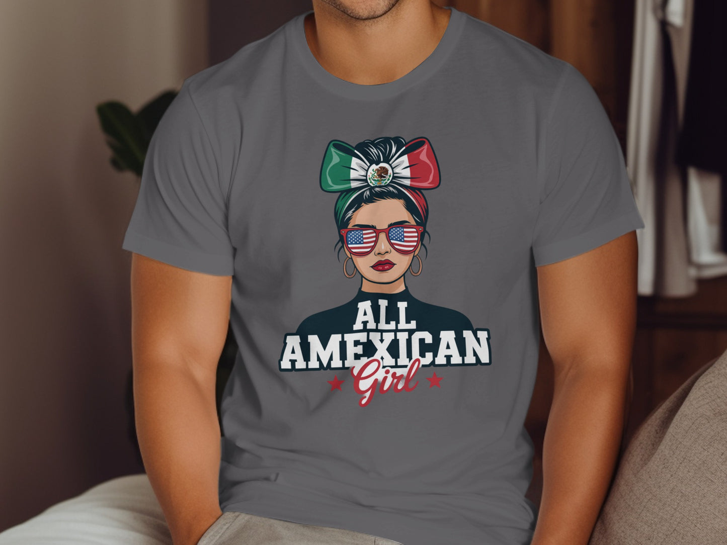 All American Girl Graphic Tee Patriotic Product