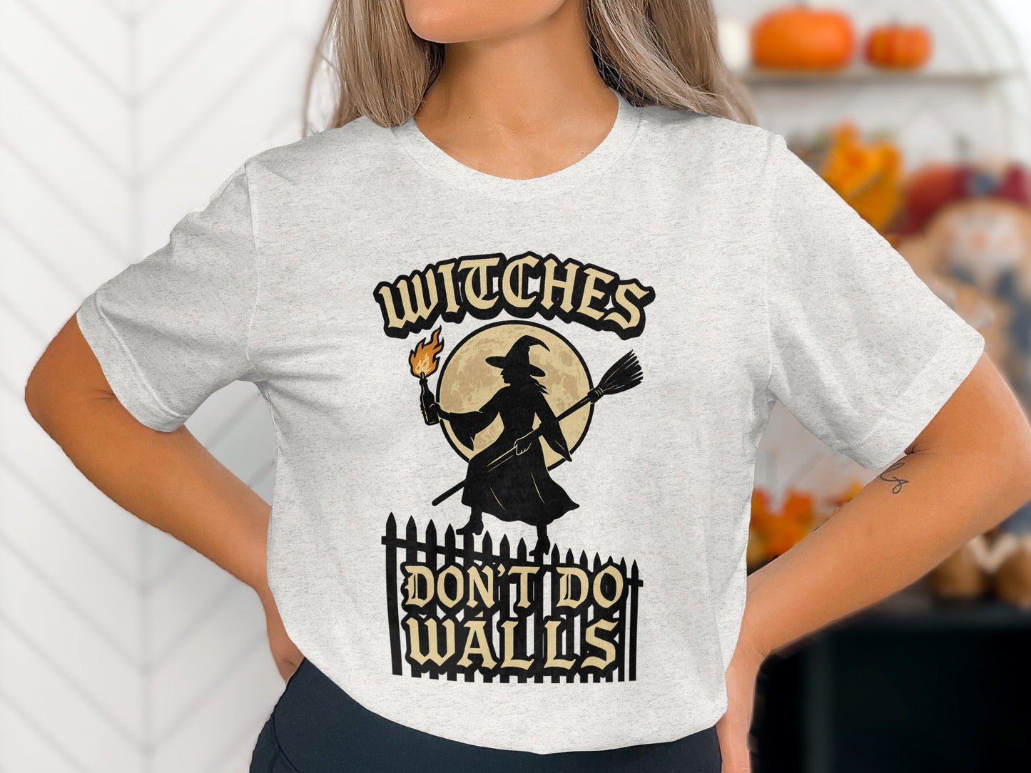 Witches Don't Do Walls Graphic Halloween T-Shirt product type