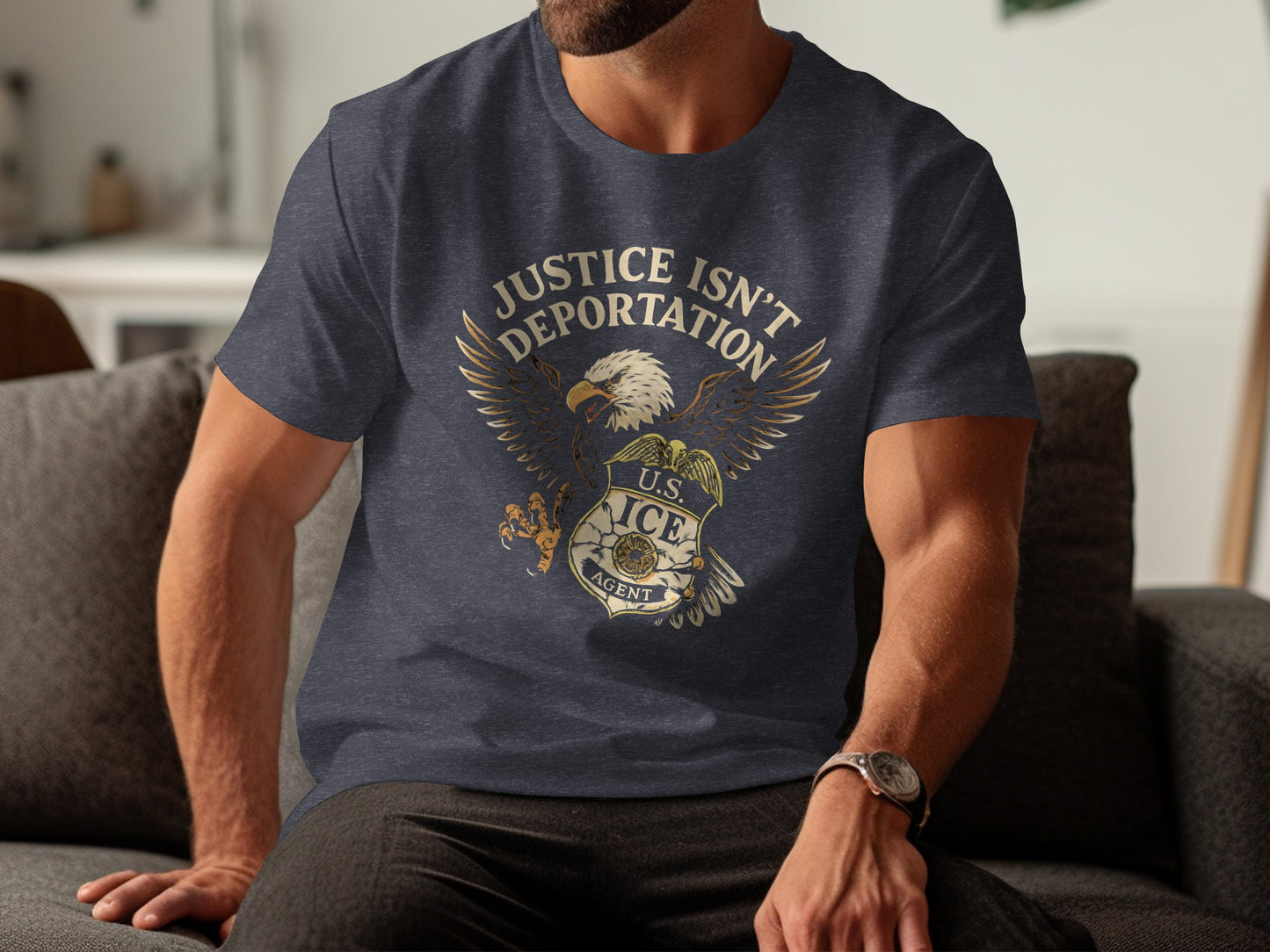 Justice Isn't Deportation U.S. Agent Graphic T-Shirt product