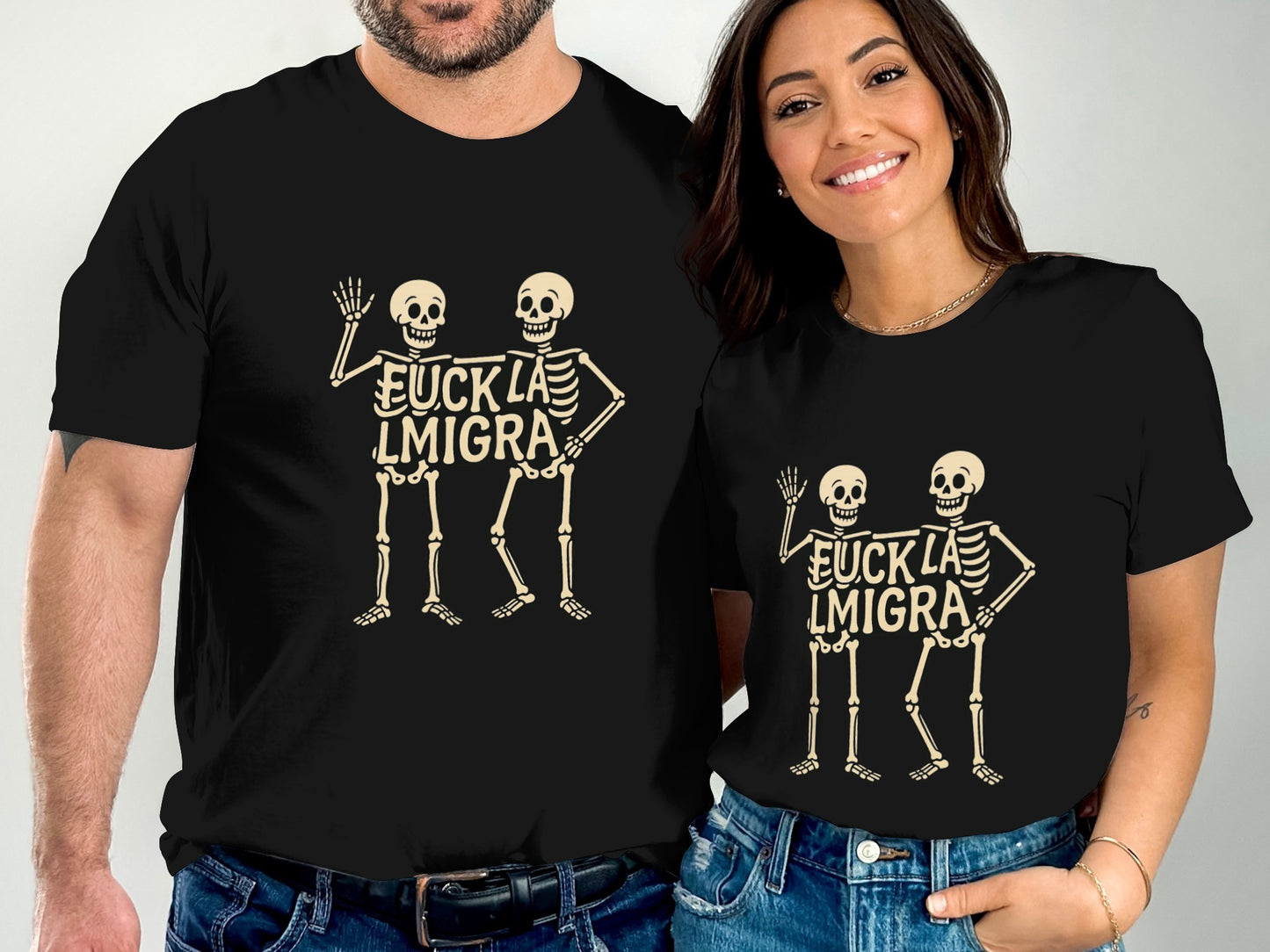 Funny Skeleton Graphic with Text Design Shirt product