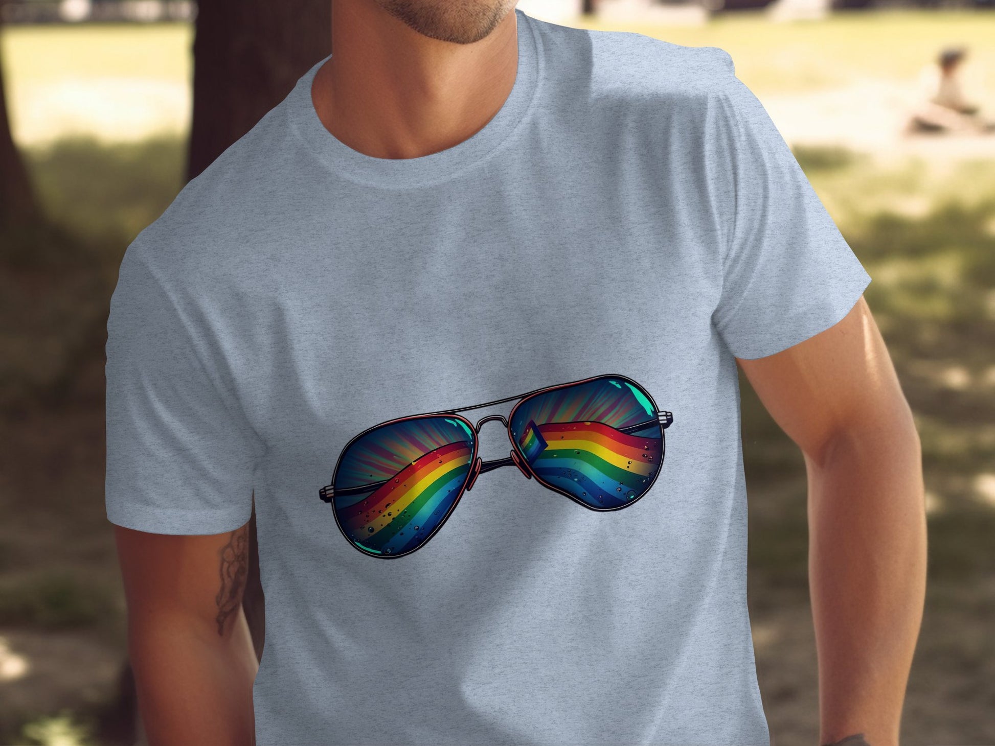 Stylish T-Shirt with Sunglasses Graphic Design product