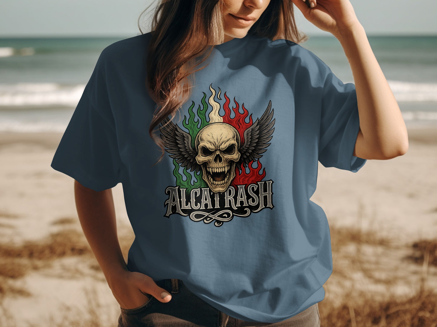 Alcatrash Skull with Wings Graphic T-shirt product type