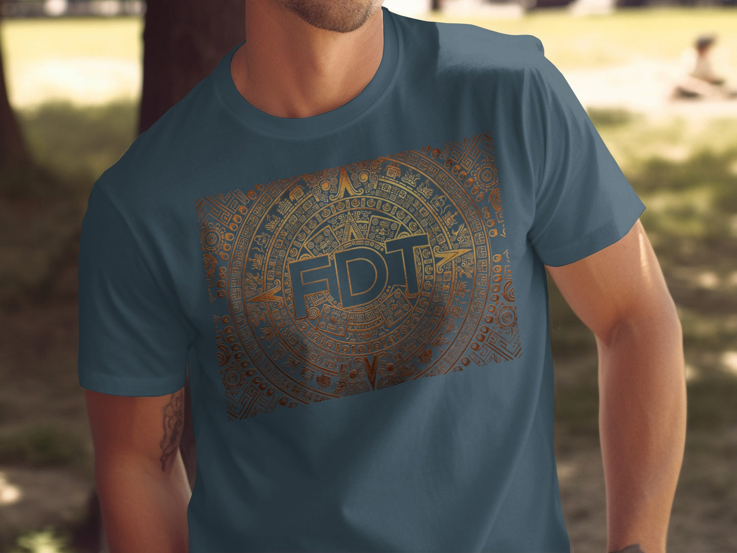 Ancient Aztec Inspired FDT Graphic Print Shirt product