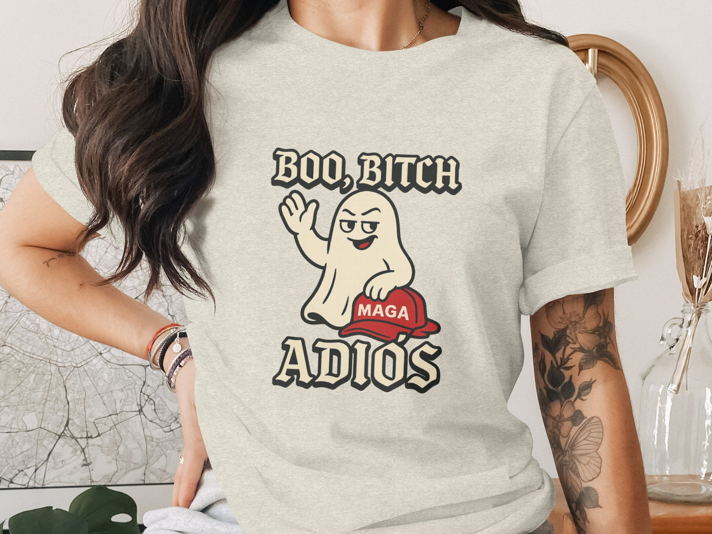 Boo Bitch Adios Halloween Ghost Short Sleeve Shirt product