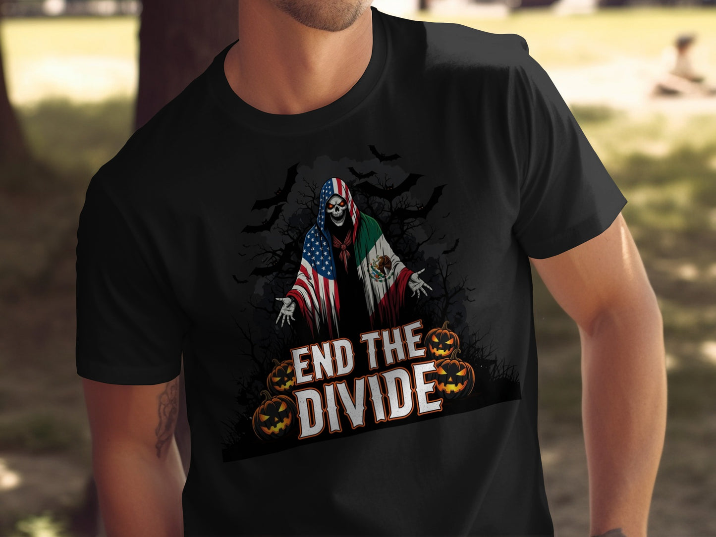 End The Divide Halloween Skeleton T-Shirt product