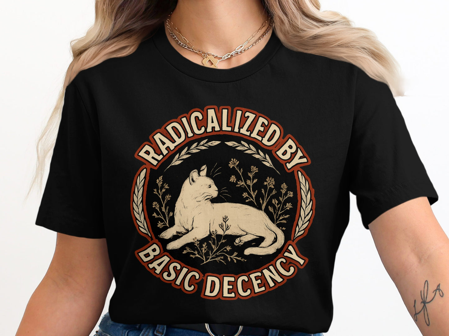 Radicalized By Basic Decency Graphic Tee product