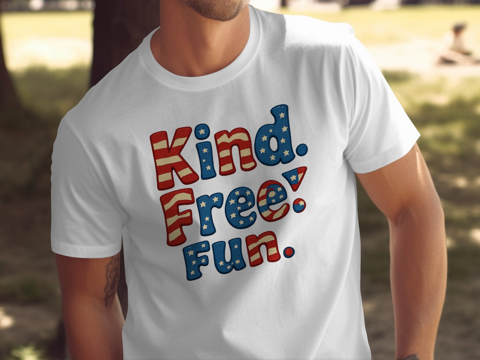 Kind Free Fun Patriotic Graphic T-shirt product type