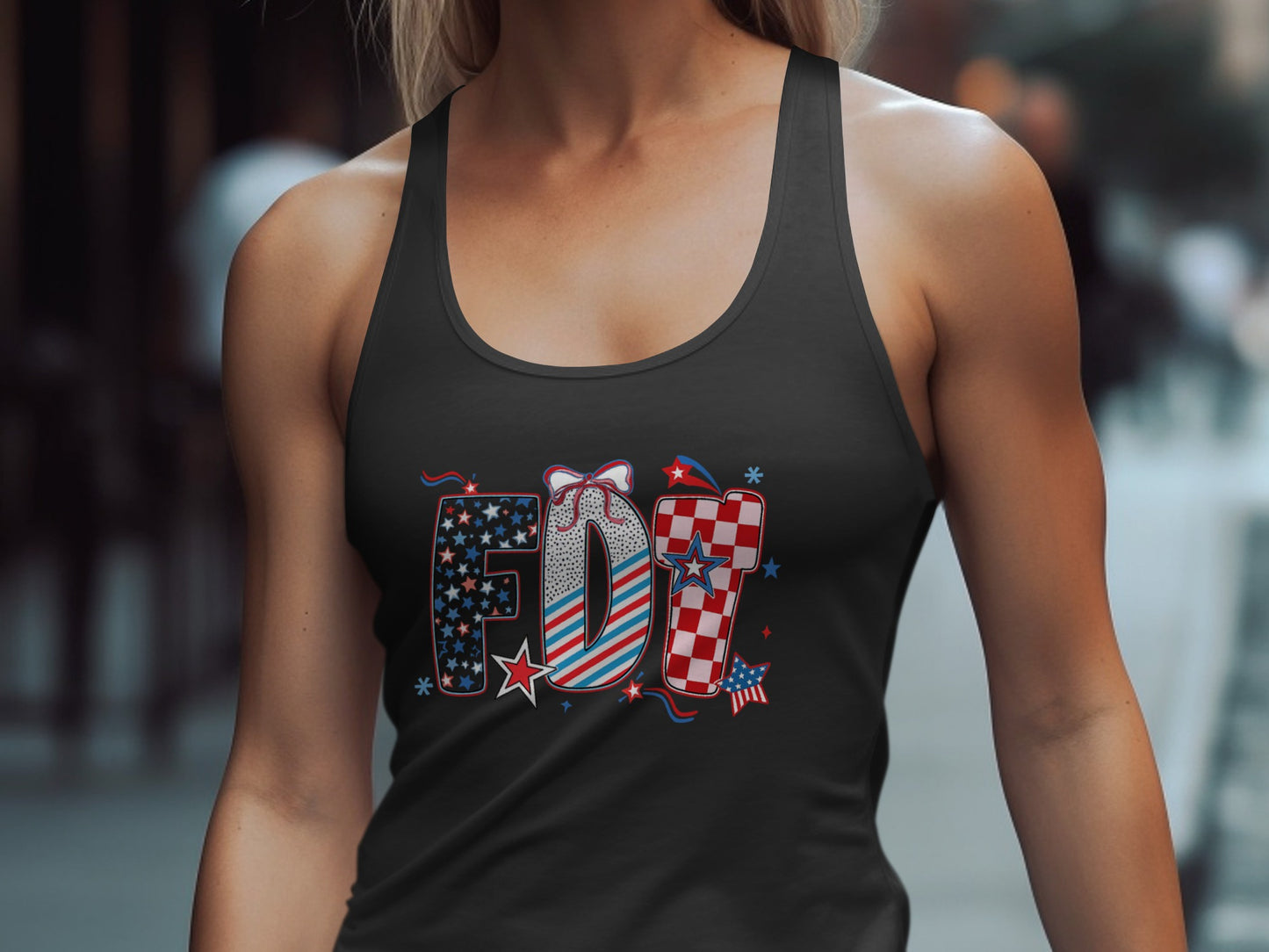 Festive American Patriotic Design Tank Top product