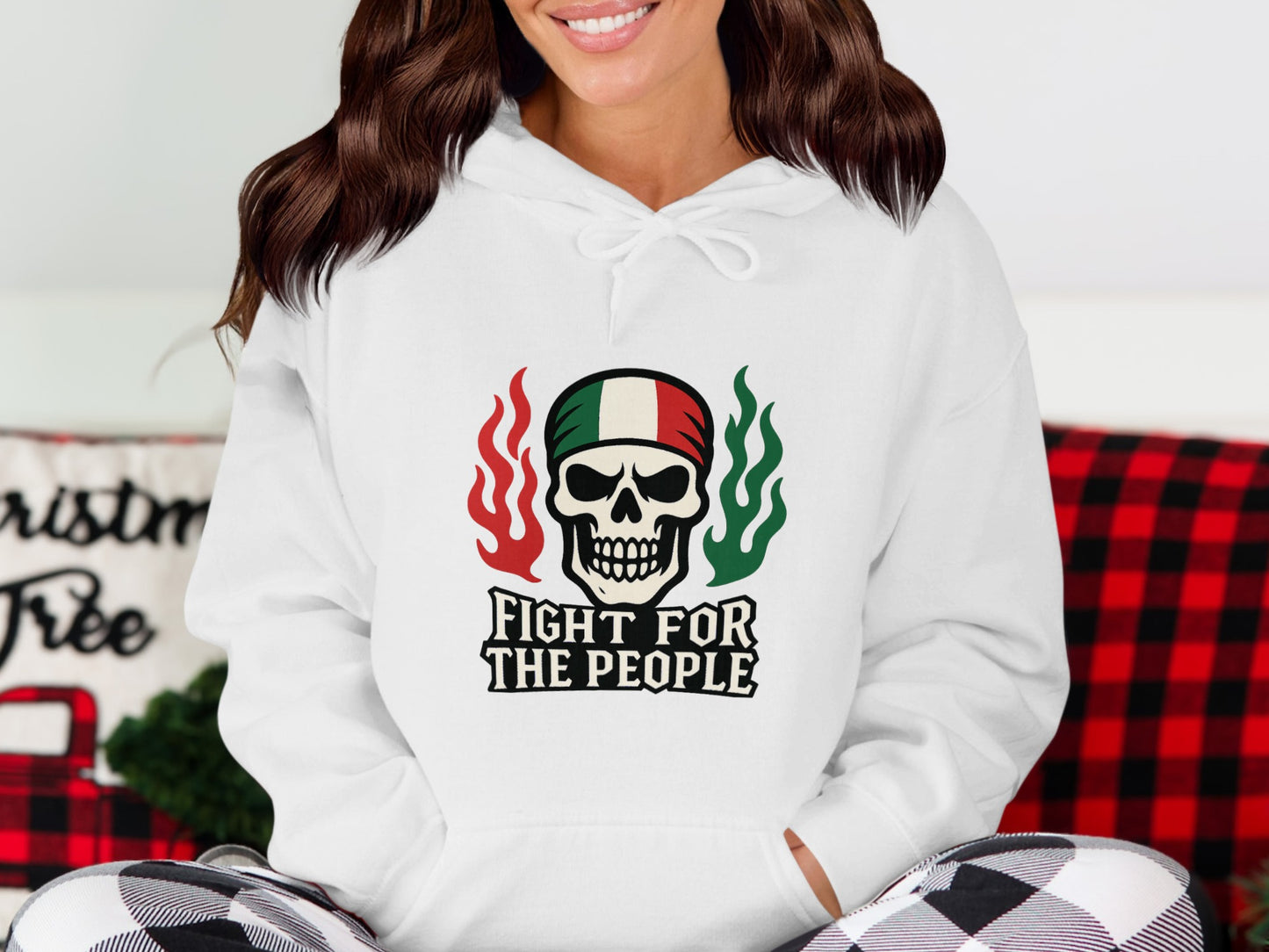Fight for the People Skull Graphic Hoodie product type