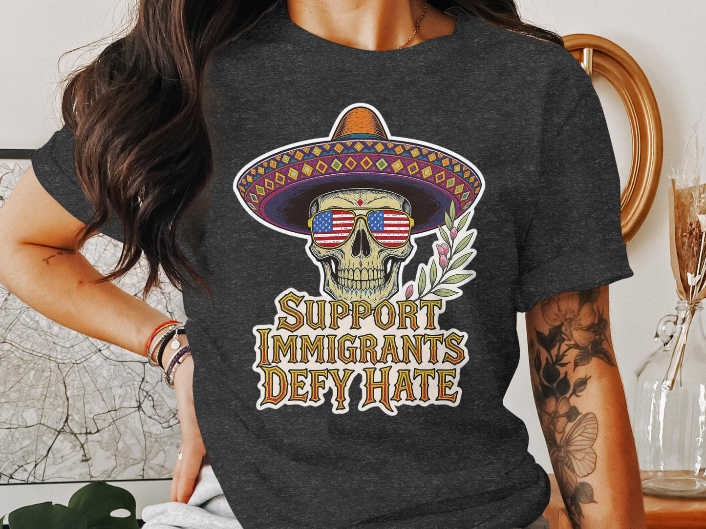 Support Immigrants Defy Hate T-shirt product