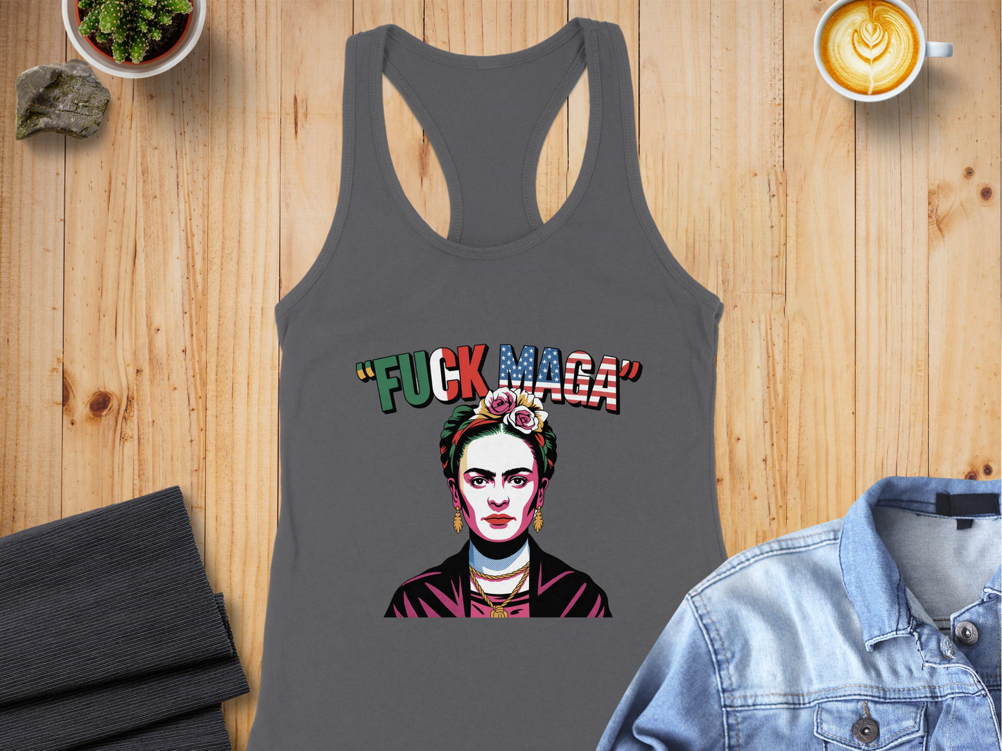 Bold Statement Graphic Racerback Tank Top product