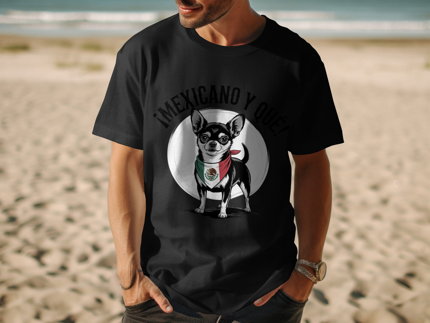 Mexicano Y Que Chihuahua Print Graphic T-shirt product