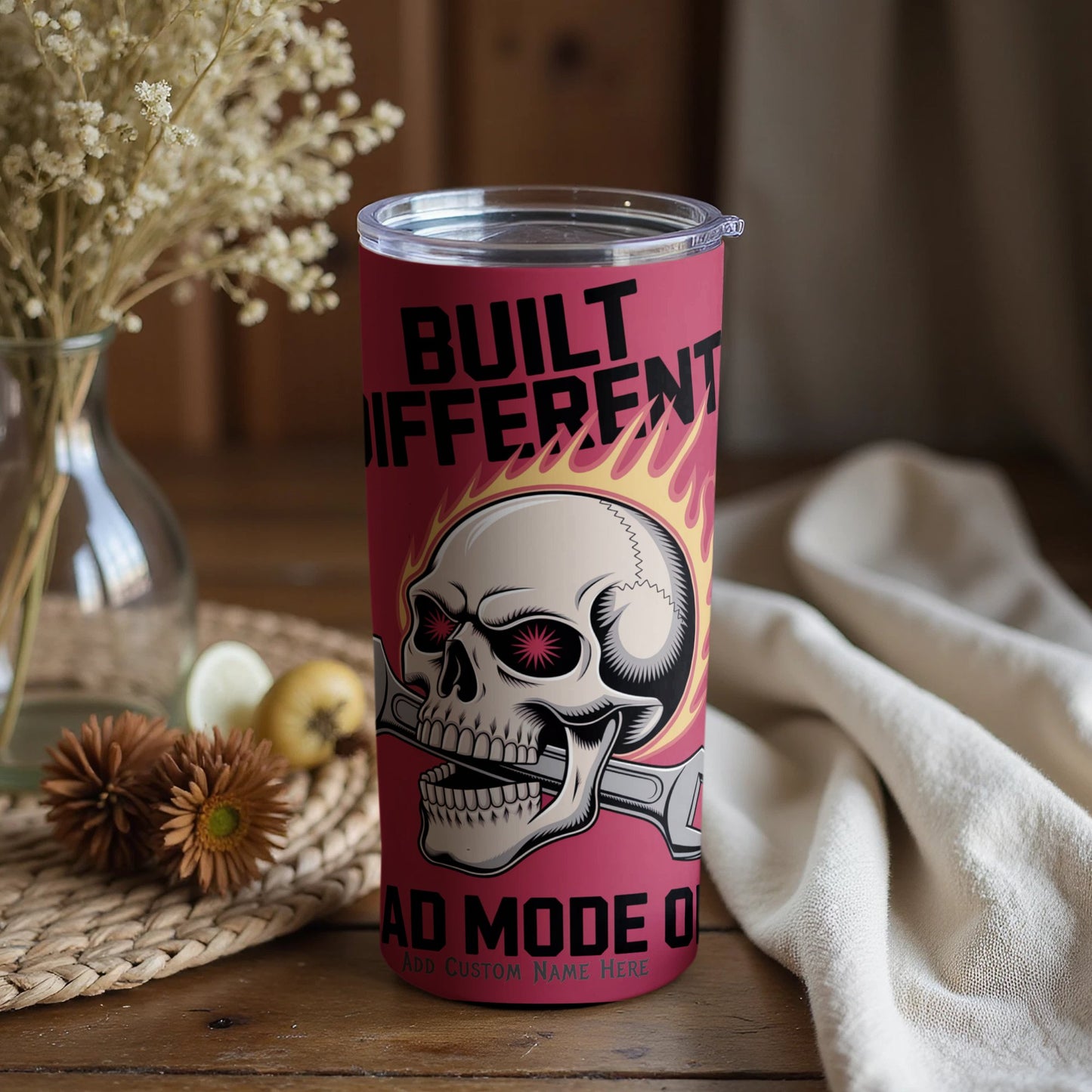 Built Different Mad Mode On Skull Tumbler product type