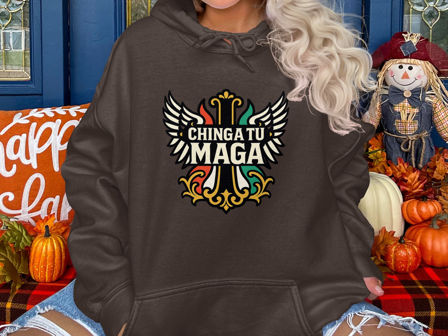 Chinga Tu MAGA Hoodie Bold Graphic Sweatshirt product type